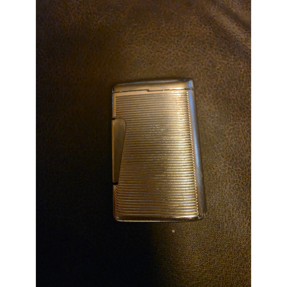 Vintage Ronson Varaflame Comet 500-SL Silver Ribbed Butane Lighter USA Made